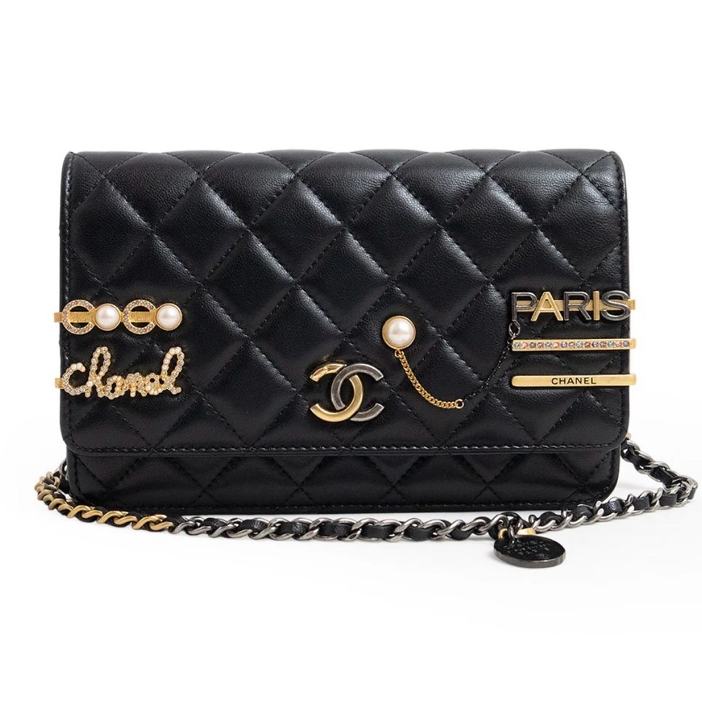 ❌SOLD❌✨ Chanel Limited Edition Wallet on Chain — Black Lambskin (Microchipped) - Picture 2 of 14